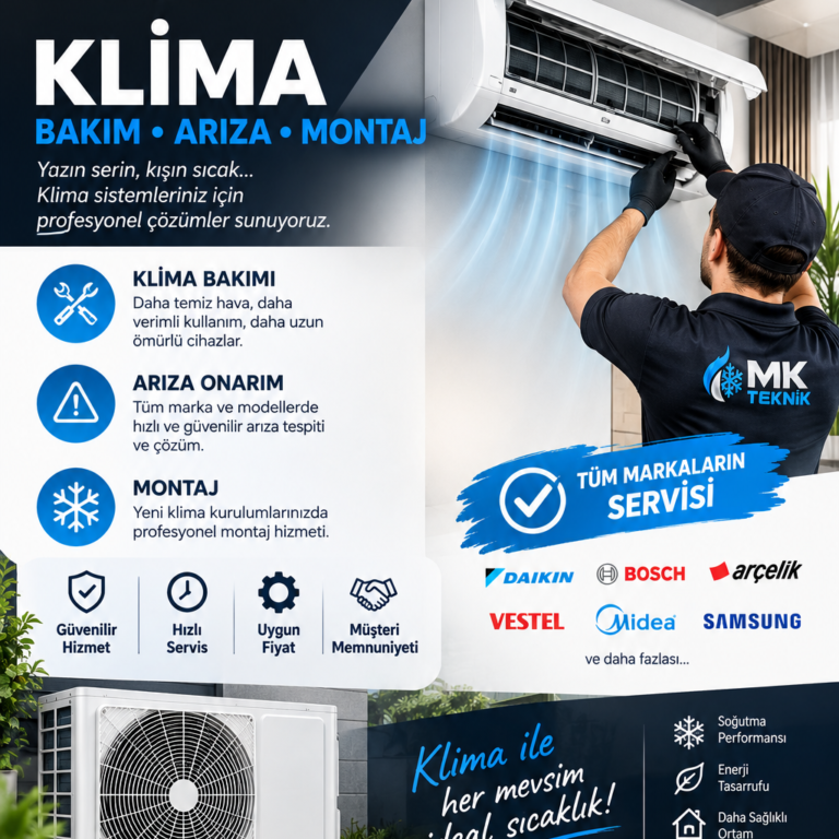MK TEKNİK KLİMA SİSTEMLERİ (Klima bakım/Montaj/Arıza)